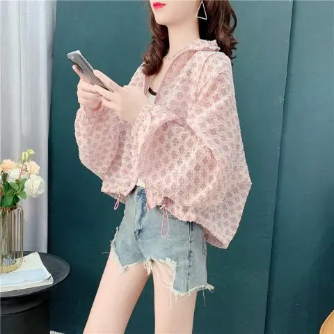 Short Jacket Women's Sun Protection Clothing Summer Outfit New Western-style Korean Version Niche Design Cardigan Student Sun