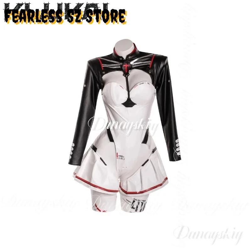 لعبة الفتيات فرونت لاين 2: إكسيليوم كلوكاي كلوكاي أزياء تنكرية بذلة ملابس حريمي زي حفلة الهالوين شعر مستعار مثير #5