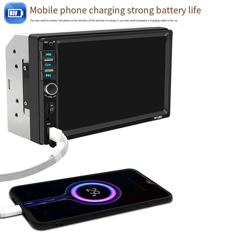 7018B Car Av 7 Inch Hd Press Screen Car Bluetooth Mp5 Player Car Card Bluetooth Handsfree HD GPS Portable Navigation