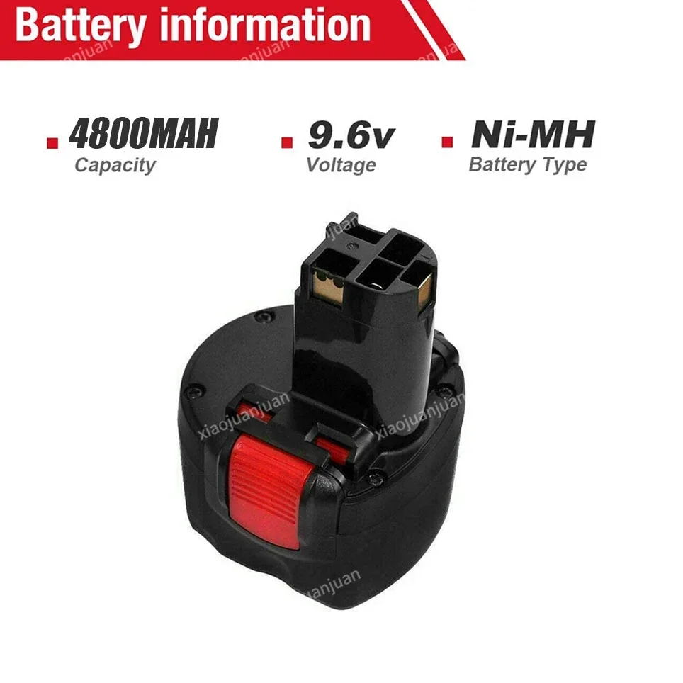 For Bosch 9.6V 4800/6800/9800mAh Ni-MH Rechargeable Battery Power Tools PSR 960 BH984 BAT048 BAT119 Replacement battery