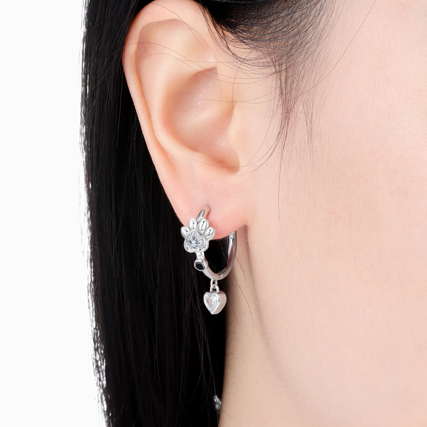 HEISSER VERKAUF 925 Sterling Silber Haustierpfoten-Quastenohrringe Niedliches Katzen- und Hundedesign für Damen Mädchen Mode Party Schmuck Geschenk 2026 – Detail 25