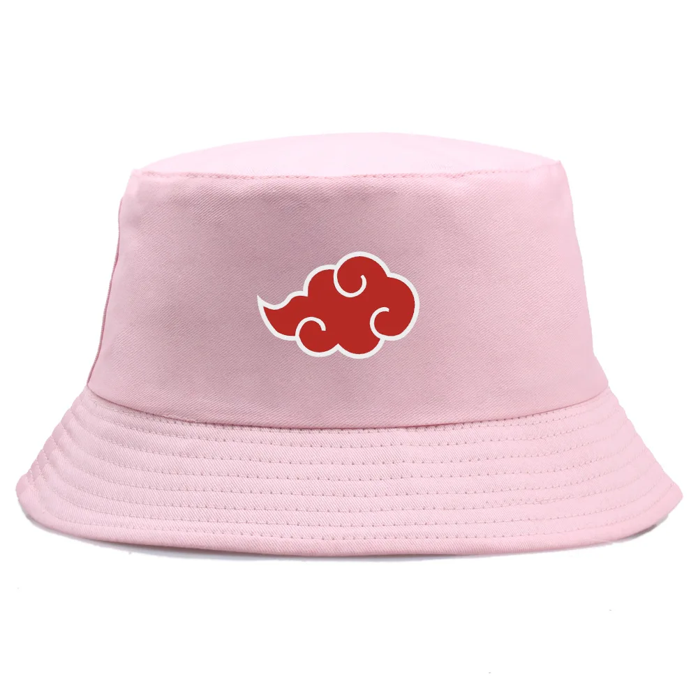 Naruto Akatsuki Bucket Hats Anime Summer Fisherman Hats for Men Women Cartoon Casual Bucket Hats Hip Hop Panama Hat Bob Cap Gift