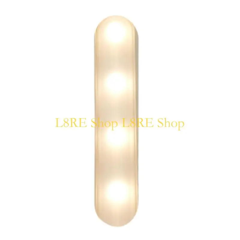 L8RE Small Night Lamp with Warm Glow Cabinet Lighting LED Closet Lamp Plastic Texture for Bedrooms Nurseries and Workspaces