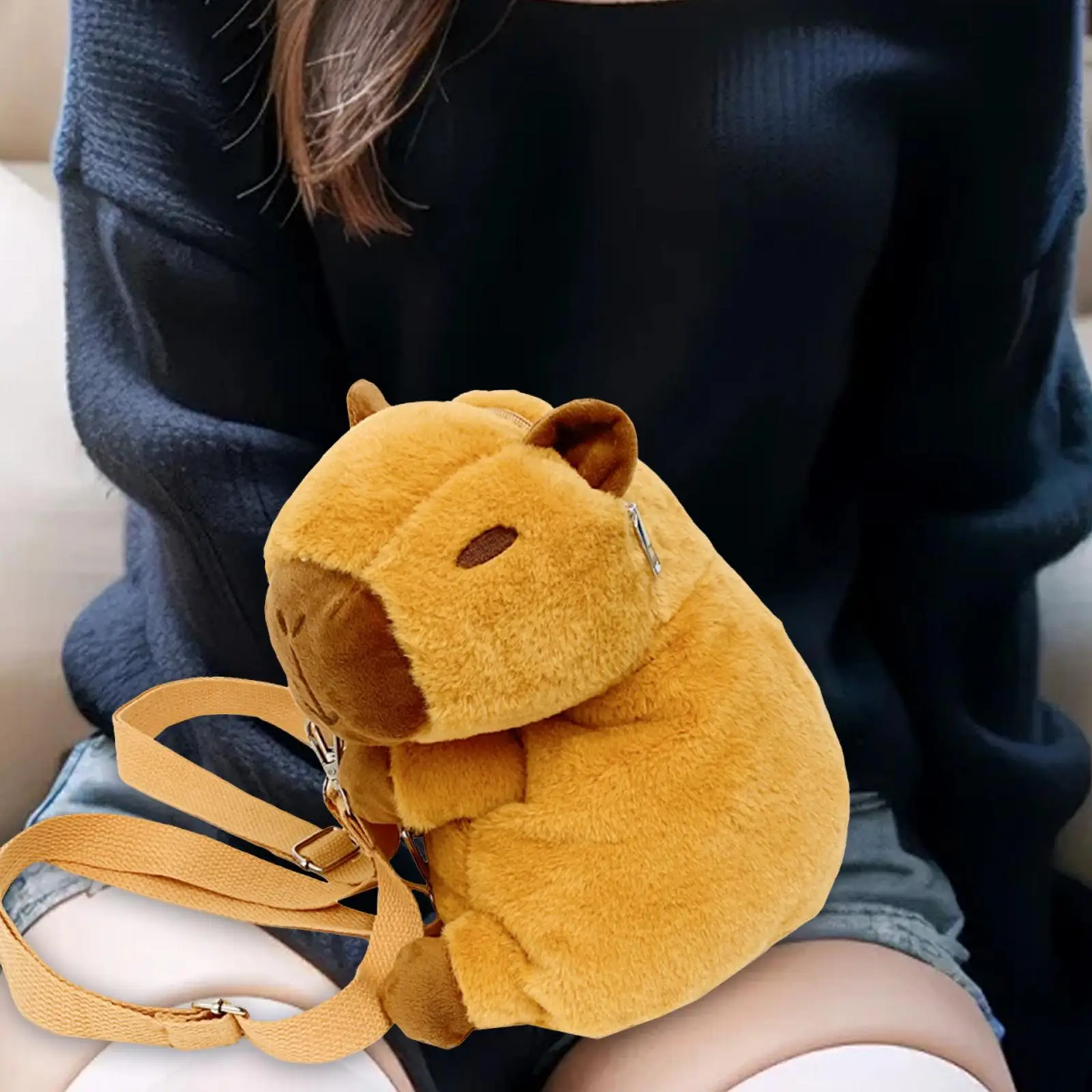 Capybara Backpack Fashion Funny Lightweight Soft Lovely Cartoon for Adults Kids