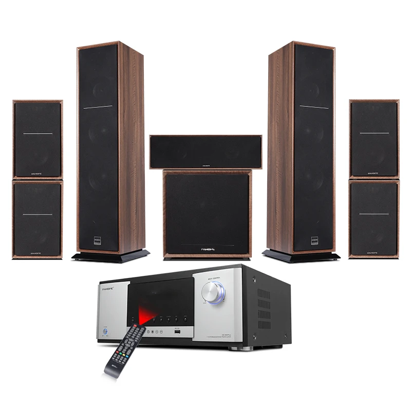 7.1 Tower Home Theater System Surround Sound Wooden Home Theatre System With Digital Amplifier Supporting 3D/8K