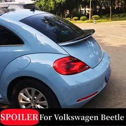 For Volkswagen Beetle 2013-2018 Car Rear Trunk Lid Lip Body Kit Spoiler Wings Black Carbon Tuning Exterior Accessories