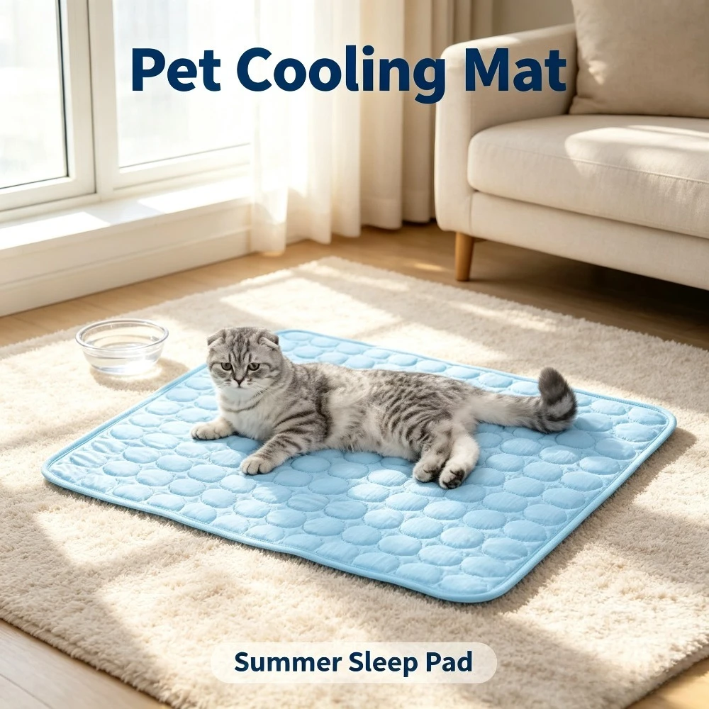 Calming Dog Bed - แผ่นรองนอนเย็นสำหรับสัตว์เลี้ยง ฤดูร้อน สำหรับแมวและสุนัข ที่นอนโซฟา แผ่นรองนอนเย็น ทนทาน