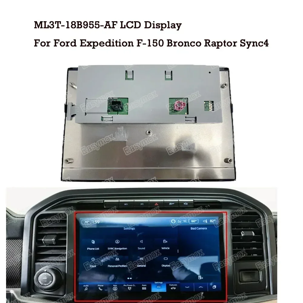 

12 Inch LCD Display for Ford Expedition F-150 2020-2023 Bronco Raptor Navigation Display Screen SYNC4 Repair