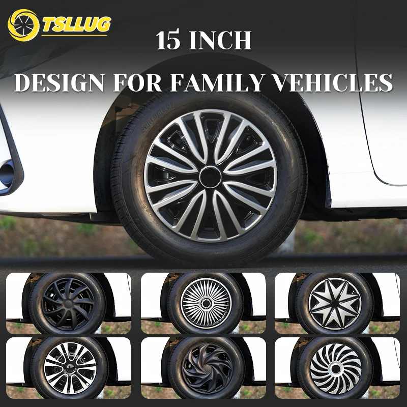 

4pcs Hubcaps suitable for cars with 15-inch iron wheels Hubcaps for Steel Wheels Full Rim Cover Fits Toyota Design for Volkswage