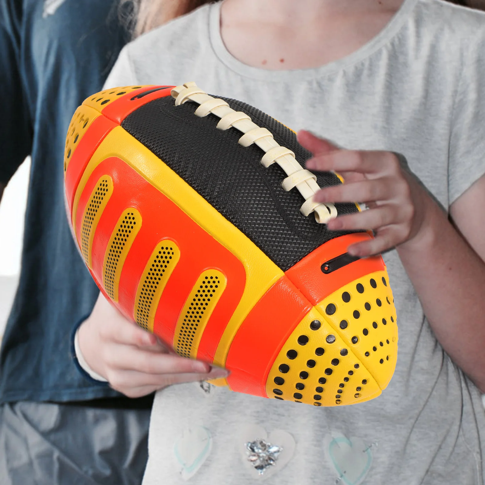 

1pc Yellow Kids Kids Rugby Toy Ball Toy Safe Elastic PU Material Sports Outdoor Children Team Sport Hobby