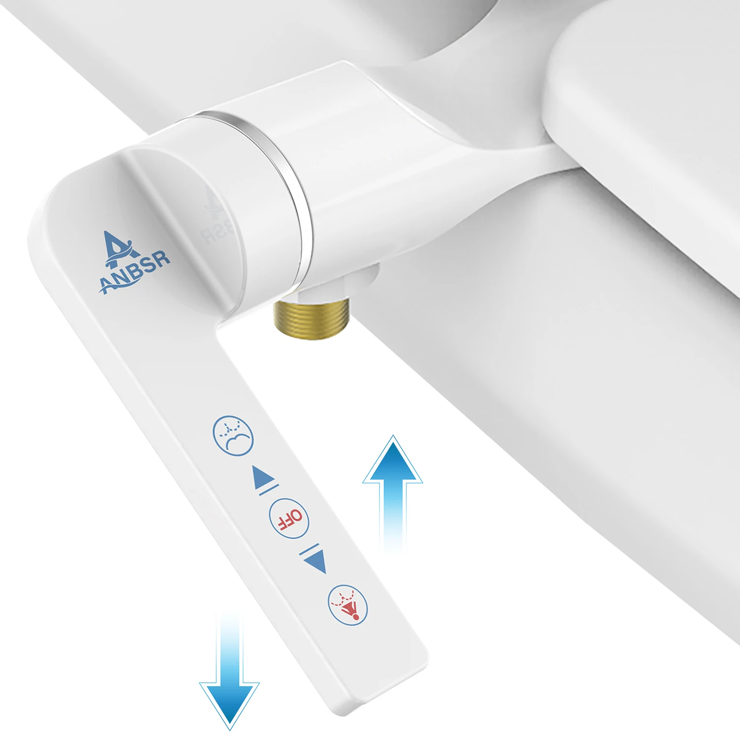 

Bidet attchment New Lightweight Ultra-thin Non-Electric Double Nozzle Adjustable Water Pressure