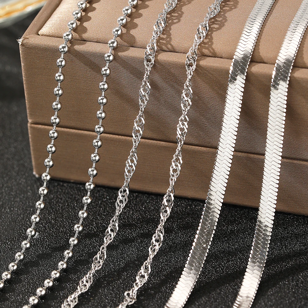 Stainless Steel Necklaces Popular Simple Women\'s Multi-Chain Necklace Non Fade High Quality Patchwork Necklace For Women Jewelry