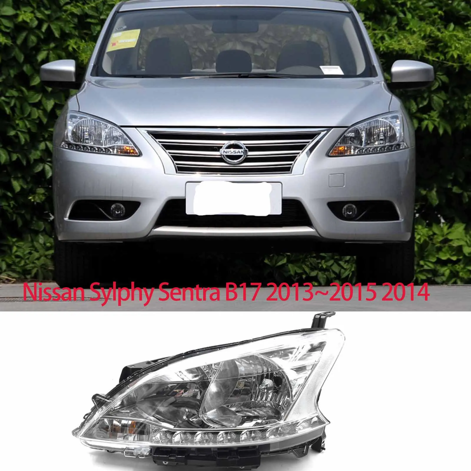 

Передняя фара автомобиля в сборе для Nissan Sylphy DRL 2012-2013 2014 2015, дневные ходовые огни, указатель поворота