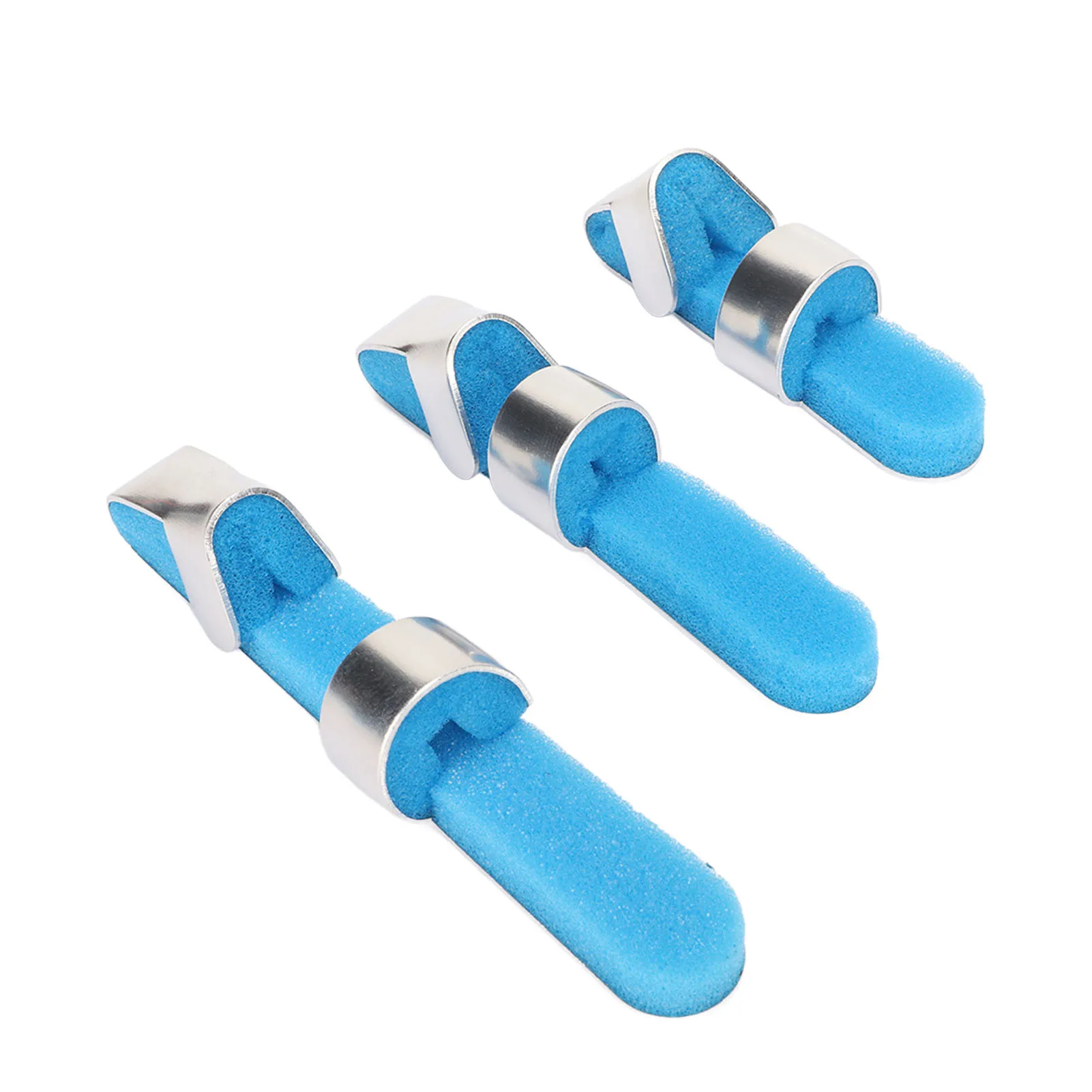 Adjustable 3Pcs Metal Finger Splint Aluminium Alloy Baseball Finger Splint Lightweight Sponge Lining Relief Sport Injuries Adult