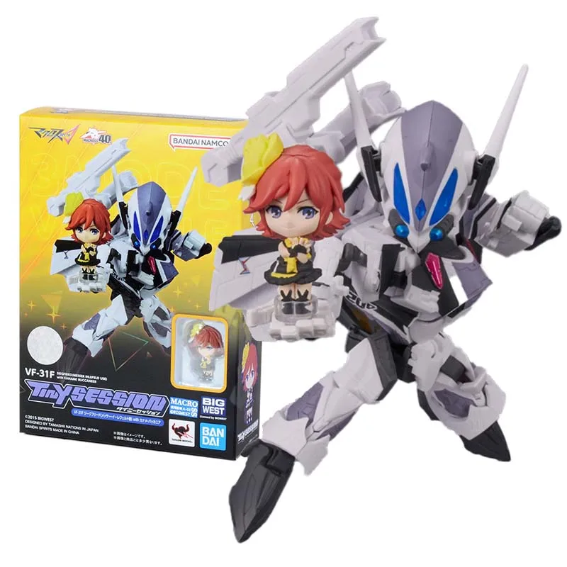 Bandai Figure Macross Delta Model Kit Anime Figures Tiny Session VF-31F Kaname Collection Model Action Figure Toys For Boys