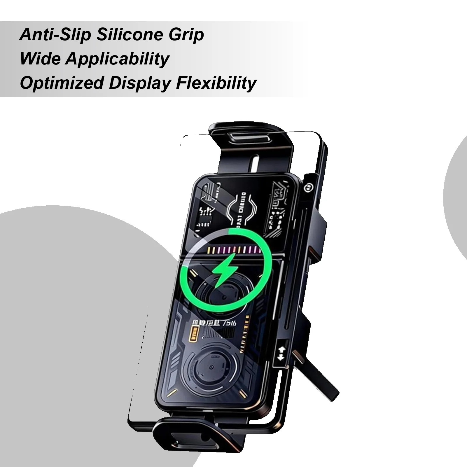 

15W Wireless Car Charger Auto Clamping Holder With LED Light 90 Degree Rotation Car Phone Holder Charger for dashboard