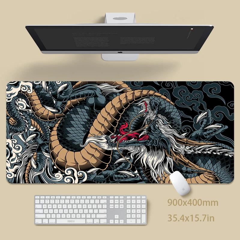 

Игровой коврик для мыши Dragon Demon, большой коврик для мыши из натурального каучука, Настольный коврик для мыши, дизайнерские коврики для мыши 100x50 см