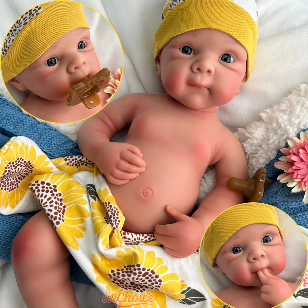 

High Quality 48cm Bettie Can Open Mouth Realistic Silicone Reborn Baby Girl Flexible Washable Art Doll for Advanced Collectors