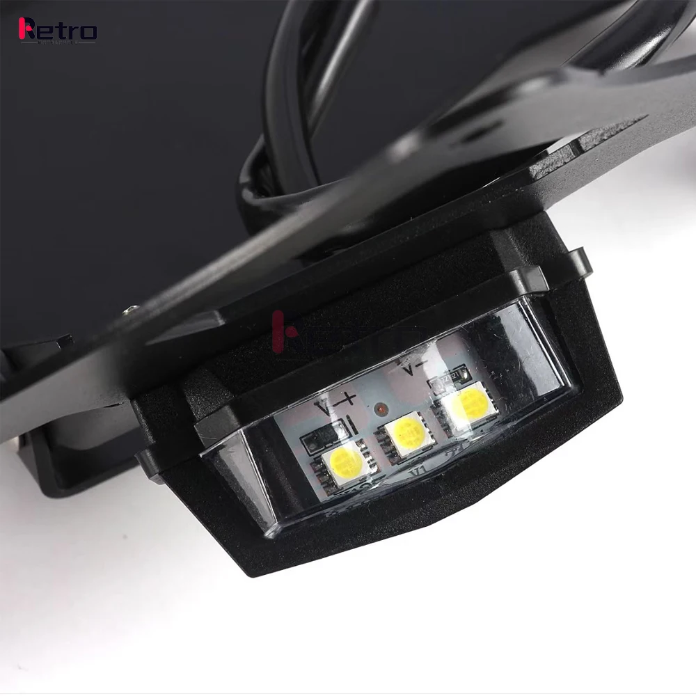 For CFMOTO 700MT 2025 Foldable License Plate Holder For CF-Moto 700 MT MT700 Motorcycle Tail Tidy Fender Eliminator LED Light