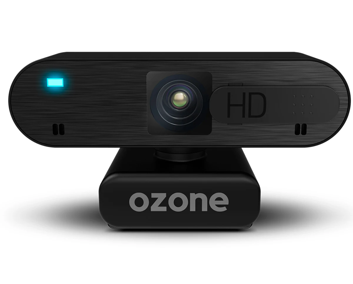 OZONE LIVE X50 Camara - Diseñada para Gaming - Webcam 1080p, 30fps, 2 Microfonos, Autofocus, USB, Negro