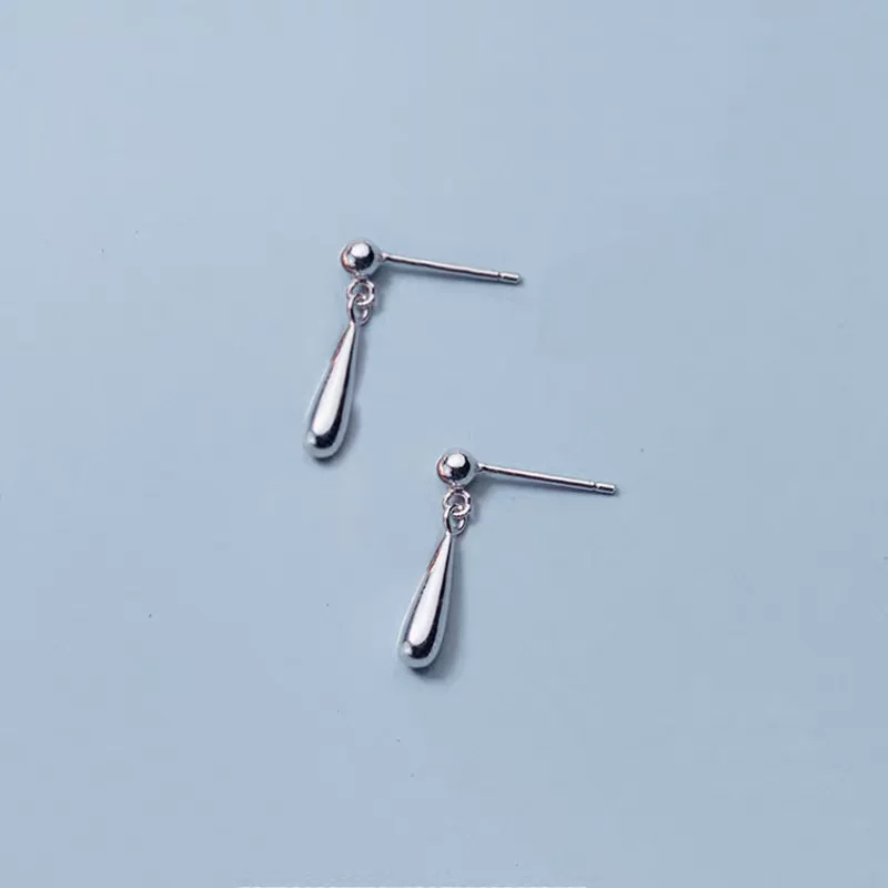 

Серьги-гвоздики из серебра 925 пробы с подвеской в виде капли, модный уникальный простой элегантный дизайн, подарок для девочек, элегантные украшения для ушей для женщин
