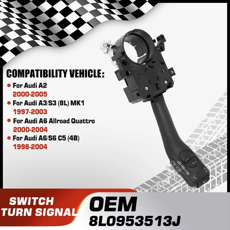 

Переключатель комбинированных фар и указателей поворота для Audi A2, Audi A3 S3 8L MK1, Audi A6 Allroad Quattro, Audi A6 S6 C5 4B 8L0953513J