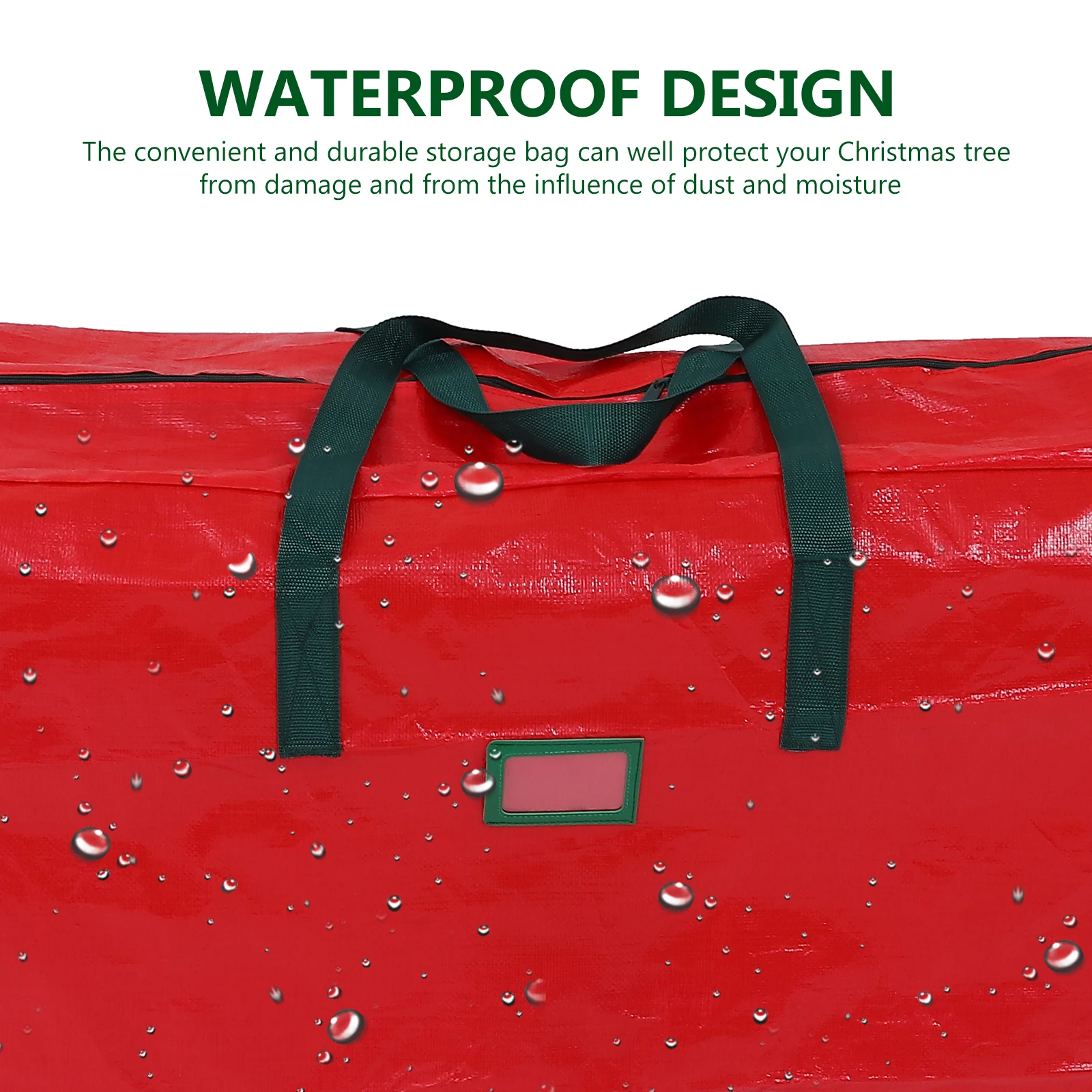 

1Pcs Christmas Tree Storage Bag Heavy Duty Waterproof Zipper Closure Pouch for Gift and Decor Storage Xmas Organizer