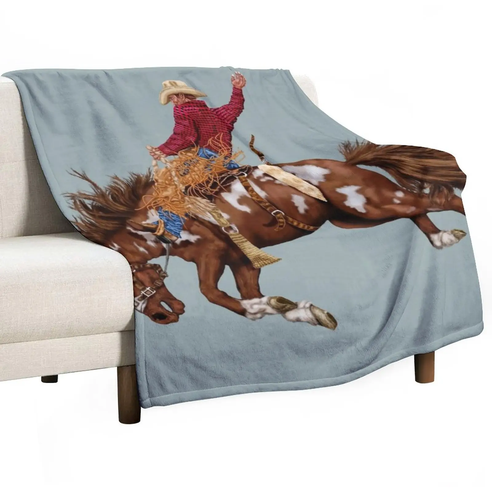 

Vintage rodeo cowboy Throw Blanket Flannel Fabric Designer Blankets Fashion Sofa Blankets Furry Blanket