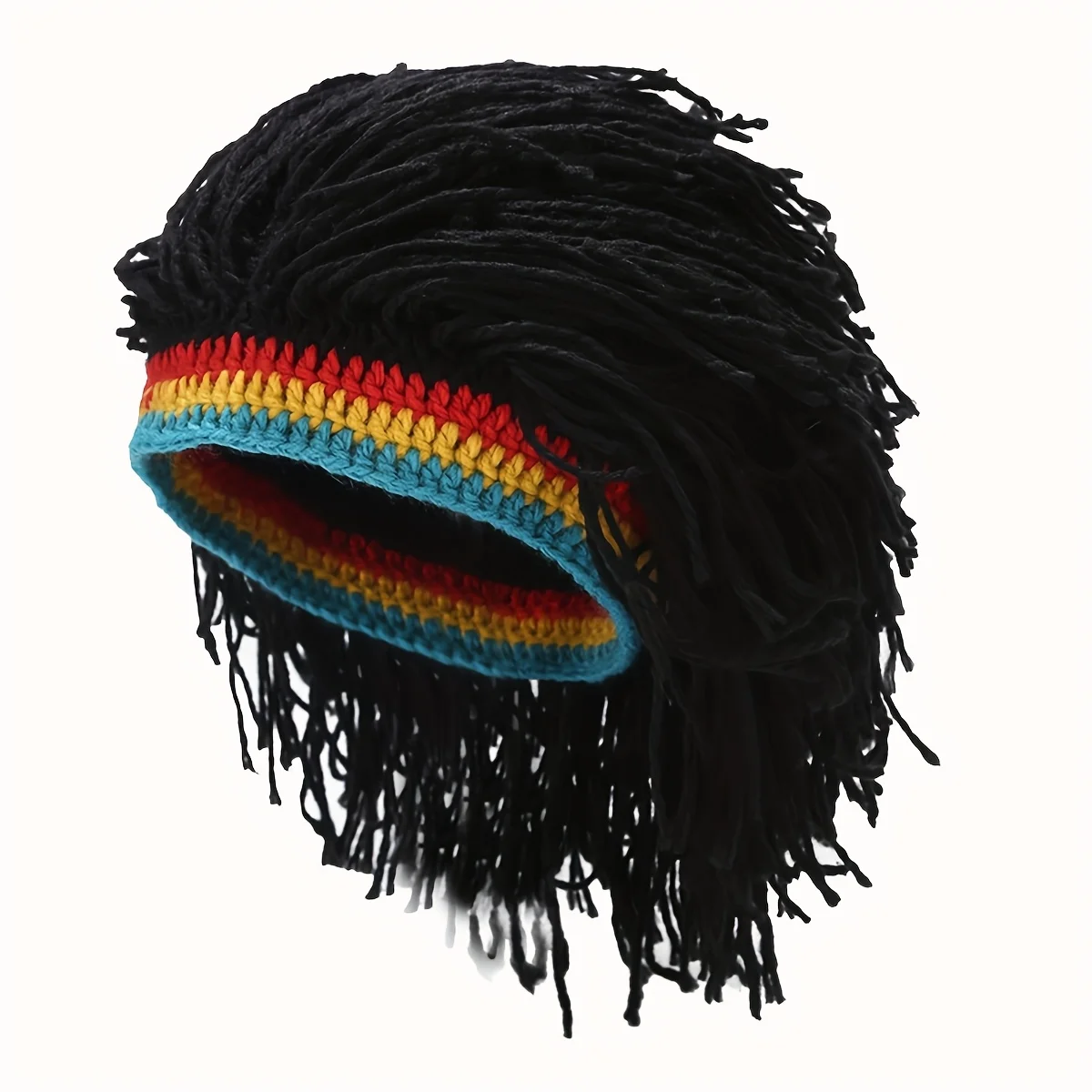 Rasta Wig Beanie Men's Caps Hip Hop Cap Handmade Crochet Winter Warm Hat Gorro Halloween Xmas Birthday Gifts Funny Party Wig view 2