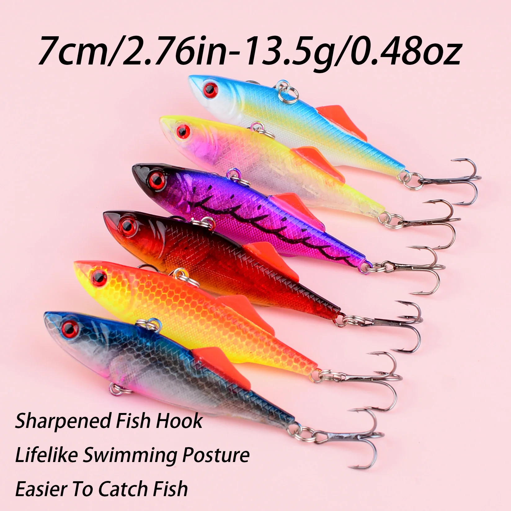 Señuelo VIB tipo cuchara de invierno crankbait duro para aguas frías - imagen 4