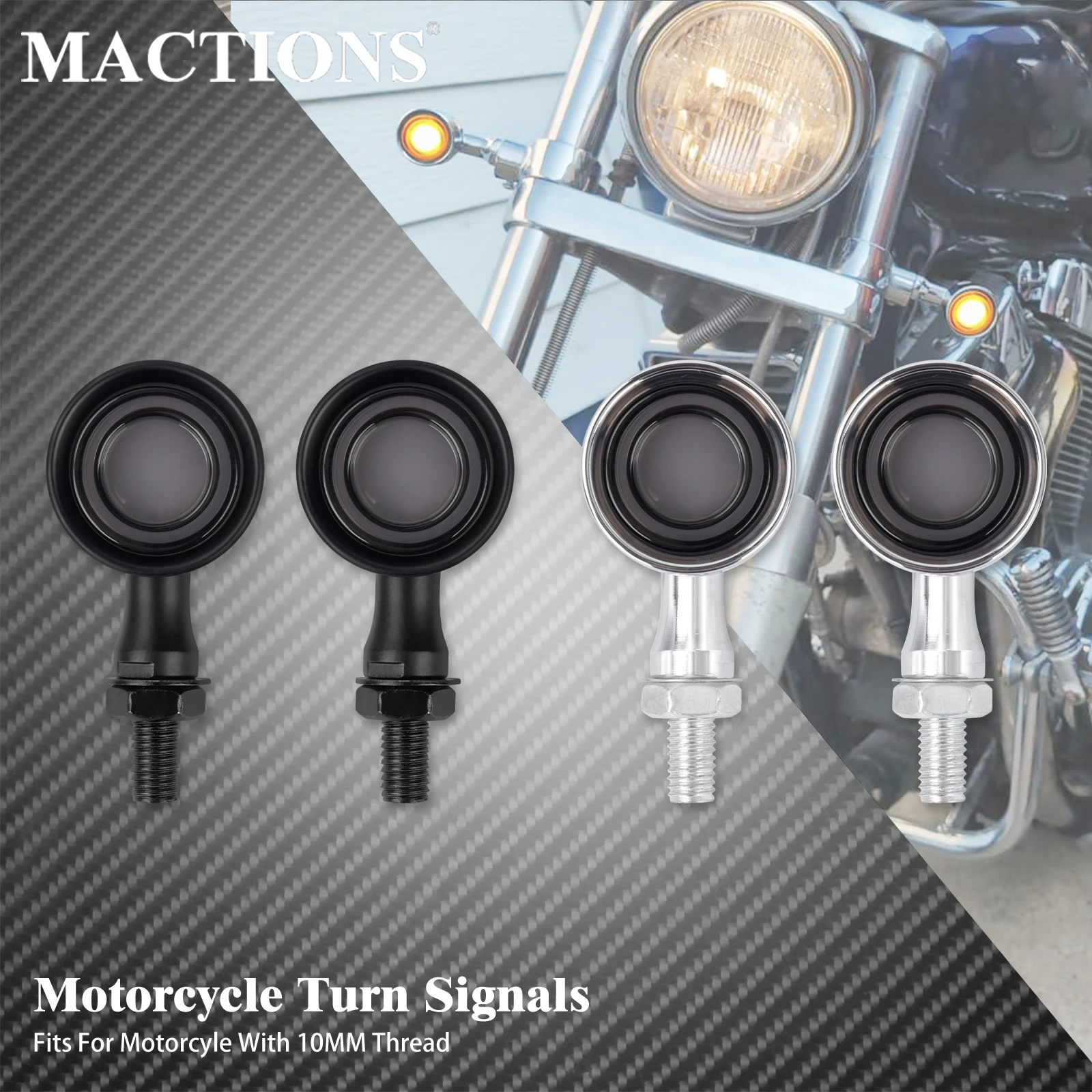 

Motorcycle Turn Signal Light LED Front Mini Light Bullet Indicator Running Lamp Universal For Harley Chopper Bobber For Yamaha