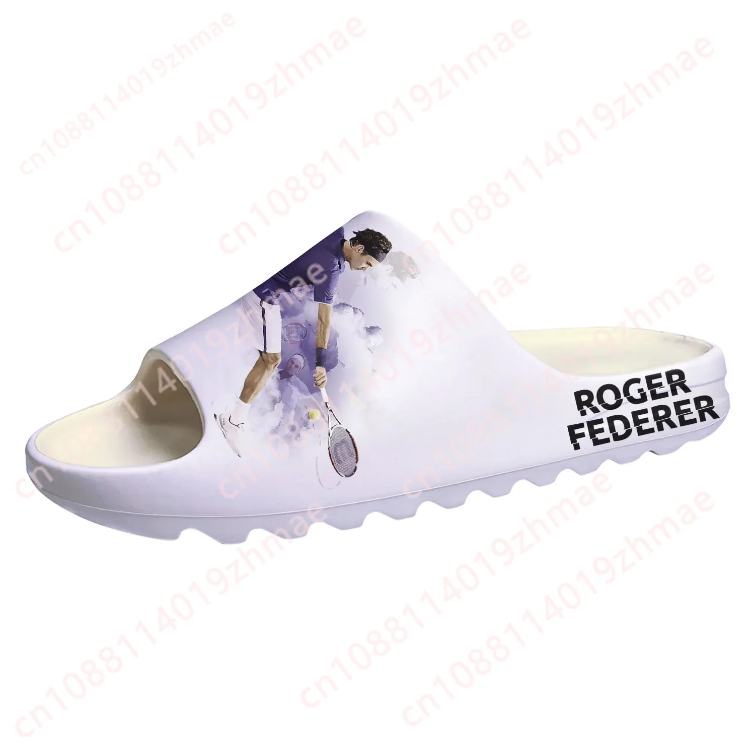 Tennis King Federer Soft Sole Sllipers Home Clogs Customized Step On Water Shoes Mens Womens Teenager Step in Sandals