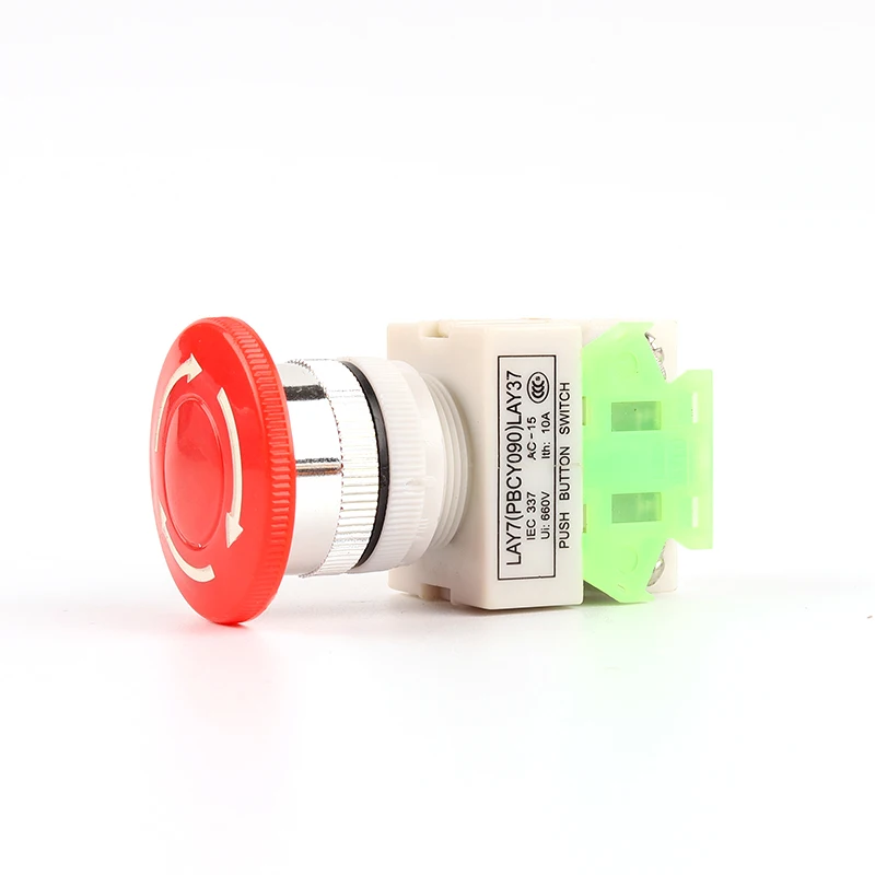 1 pcs 22mm LAY37 Knob Rotary Switch  2/3 Position Self-Locking self-Reset With Light Screws terminal Knob switch