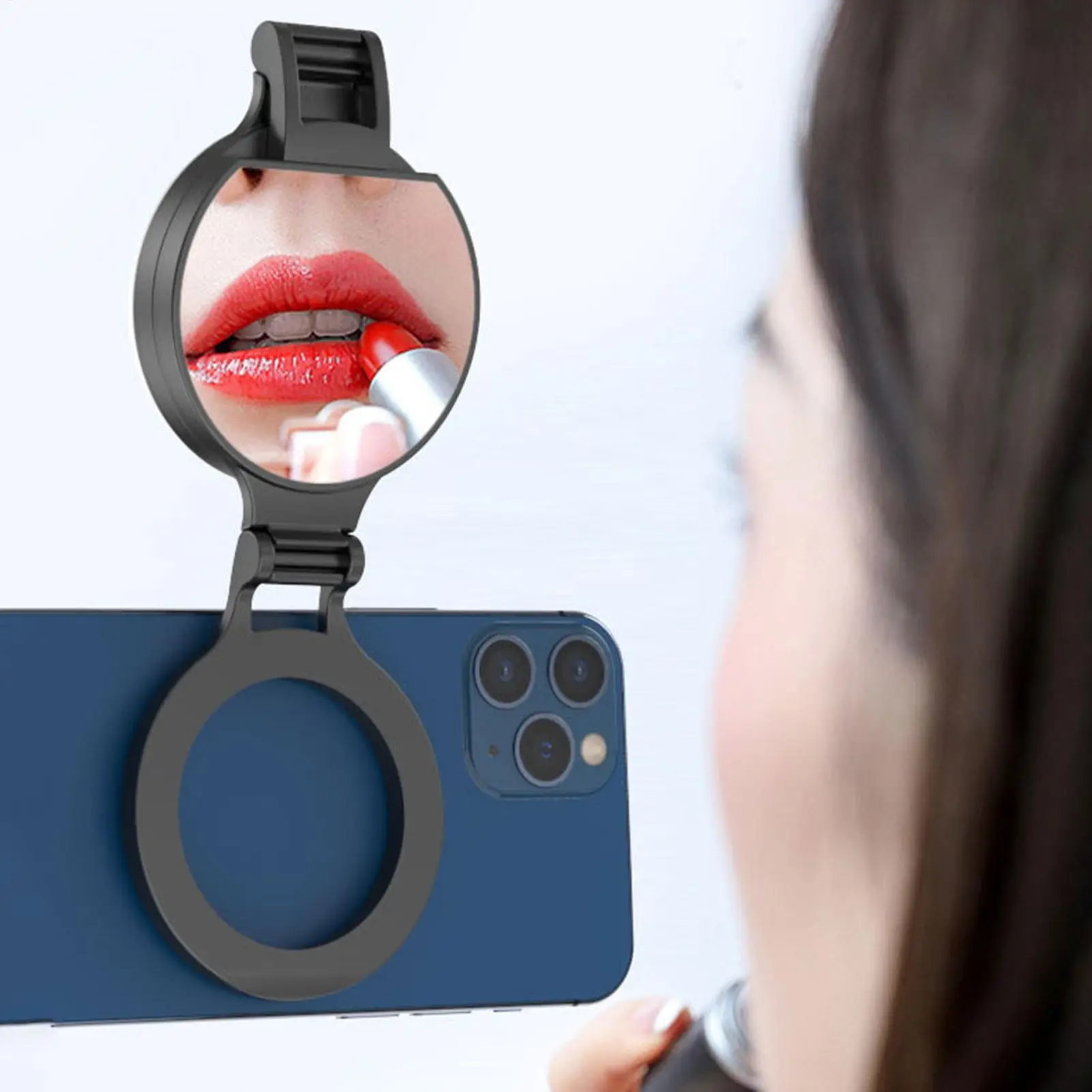 Magnetic Light For Phone Dimmable Soft Flashlight With Mirror Magnetic Beauty Selfie Light For Phones For Work Photography