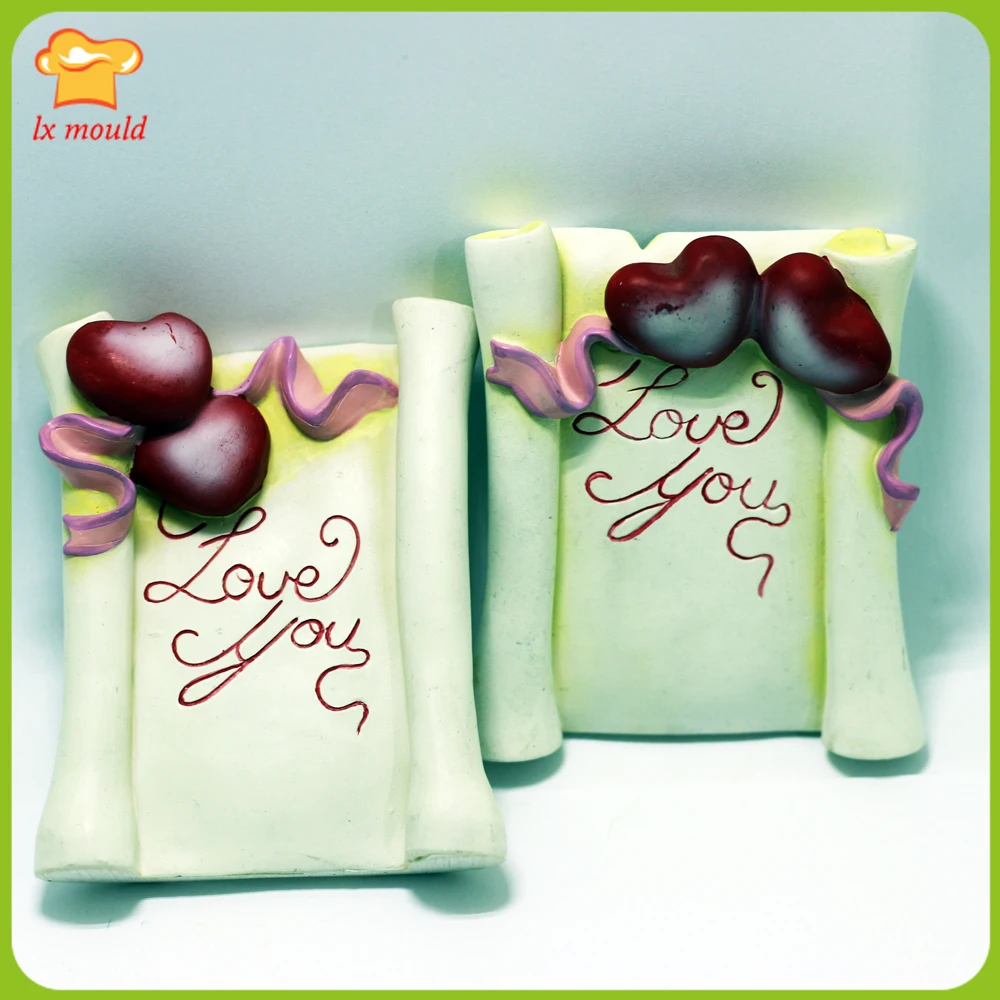 

Embossed Plaque Love Silicone Mold DIY Soap Fondant Chocolate Silicone Mould Valentine's Day Cake Decorating