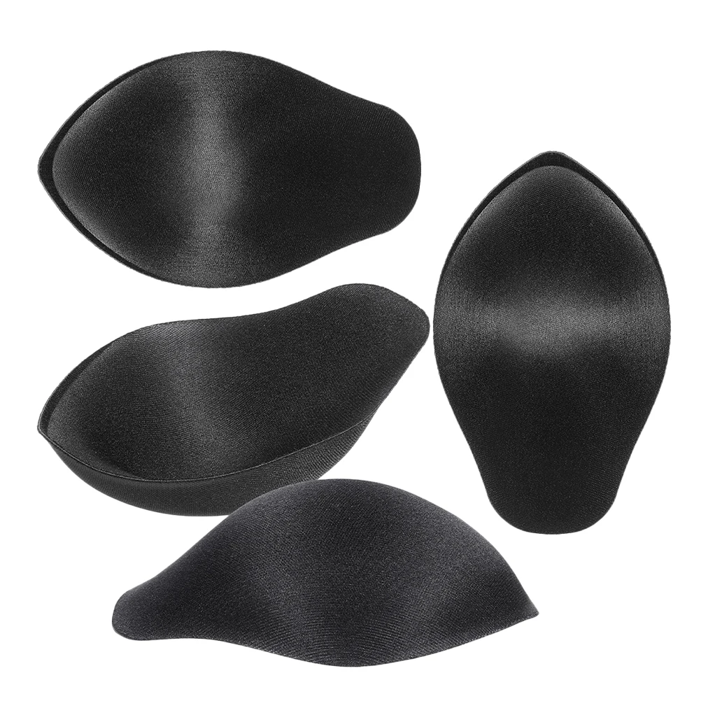 

4pcs 3D For Men Black Padded Push Up Cup Bulge Bulge Enhancing Underwear Cup Swimming Pad U-Shaped Pouch Swimwear Briefs