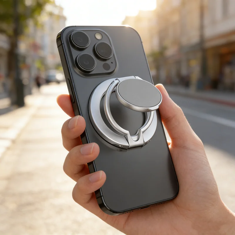 Für Doppelseitige Magnetische Telefon Ring Halter Tragbare Falten Handy Ständer Zubehör Grip Halterung Unterstützung Für iPhone