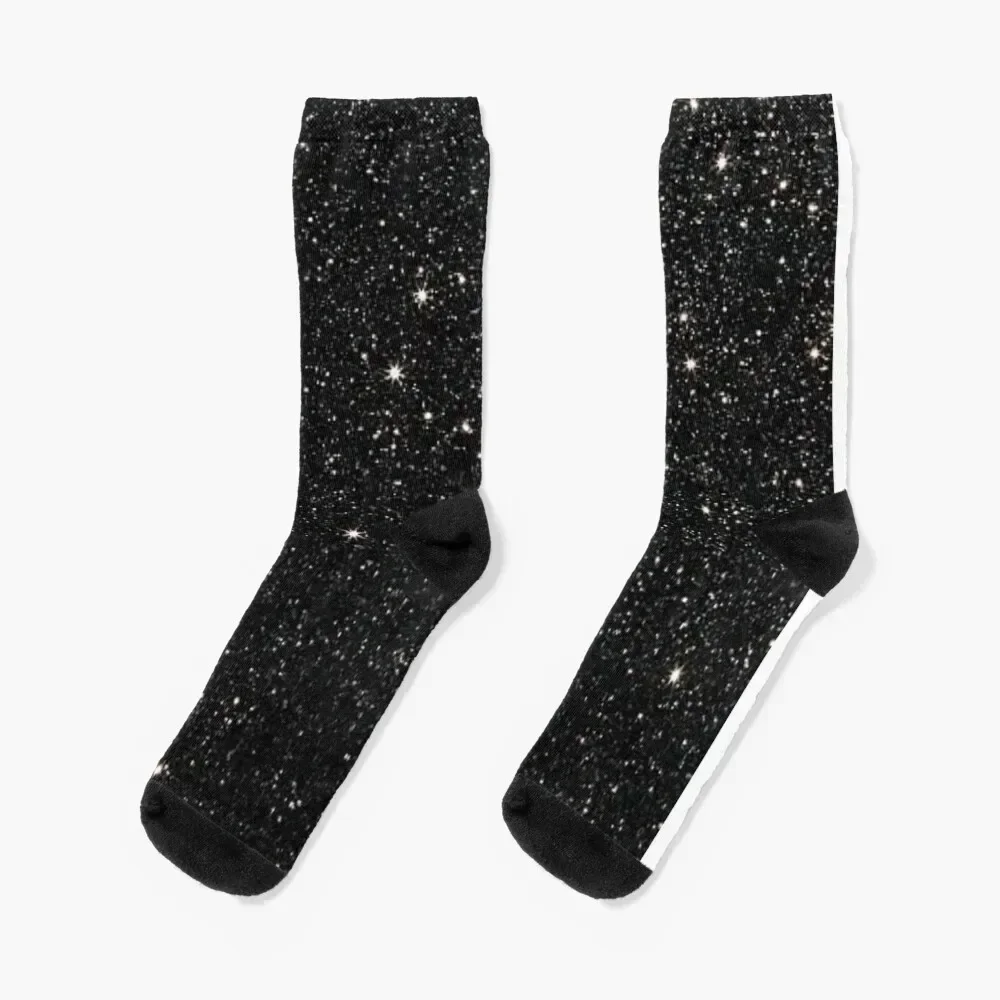 

Black Glitter Socks Novelties Crossfit short cute Socks For Man Women's