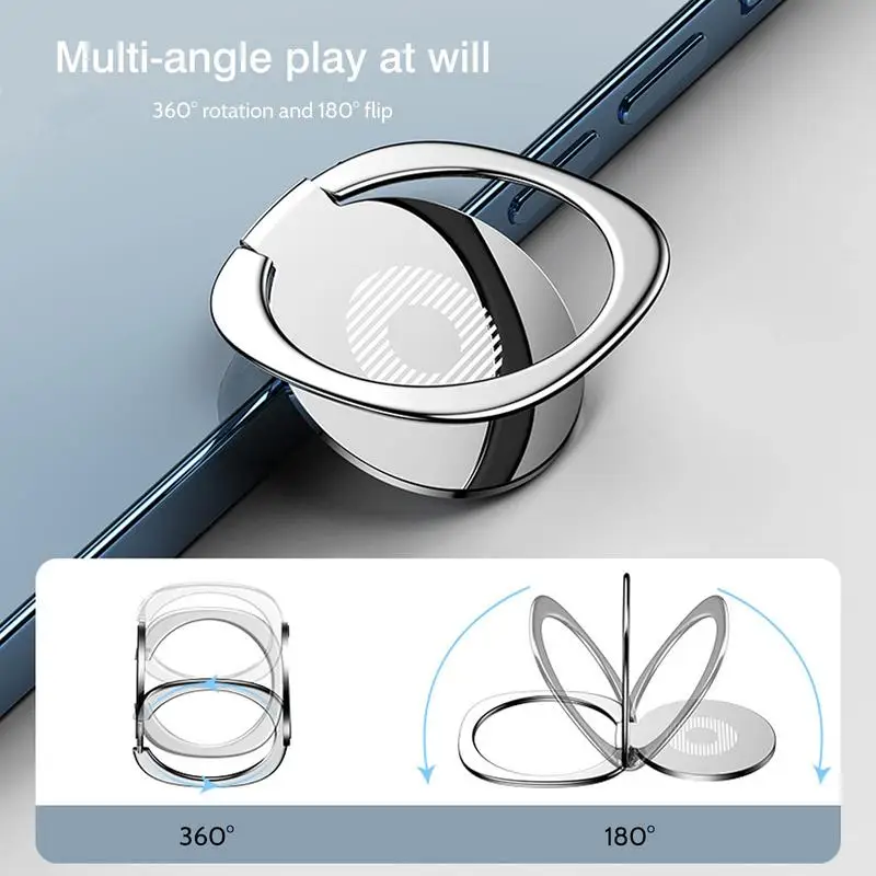 Mobile Phone Holder Stand Magnetic Phone Ring Holder Multiuse 360 Degree Rotation 180 Degree Adjustable Magnetic Phone Ring
