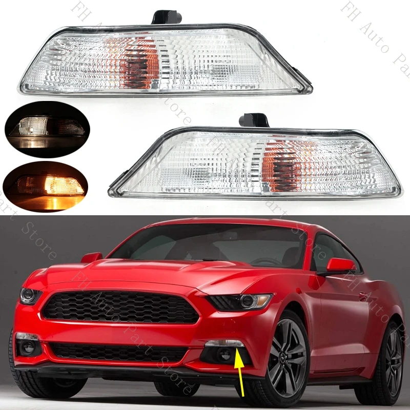 Car Front Bumper Fog Lamp Turn Signal Light For Ford Mustang 2015 2016 2017 Foglight Foglamp