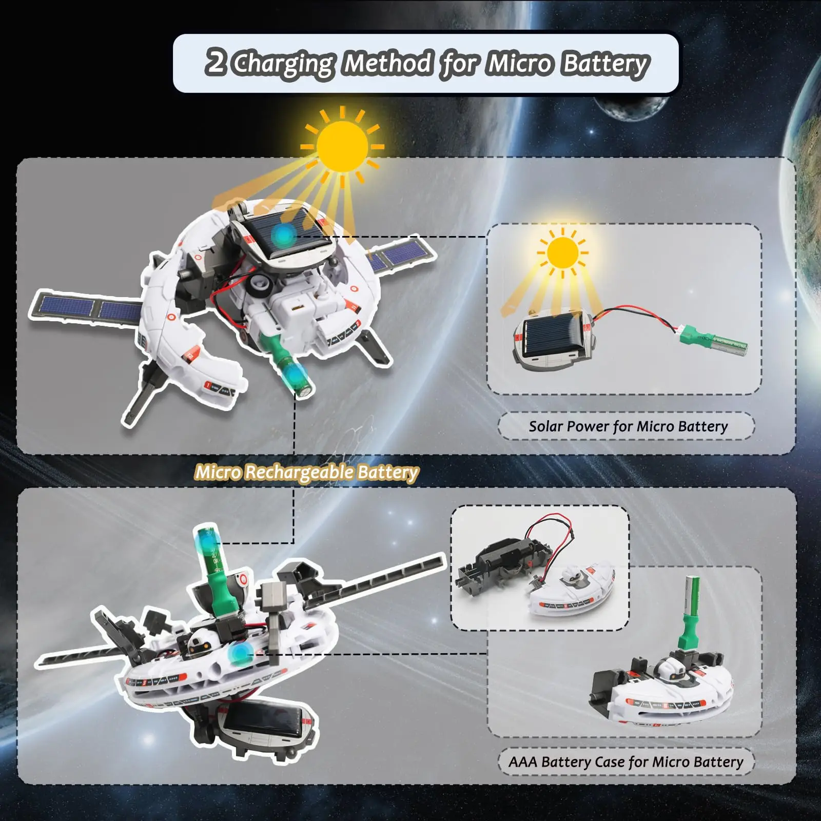 Robot solare giocattoli educativi tecnologia kit scientifici sviluppo di apprendimento giocattolo Fantasy scientifico per bambini bambini ragazzi