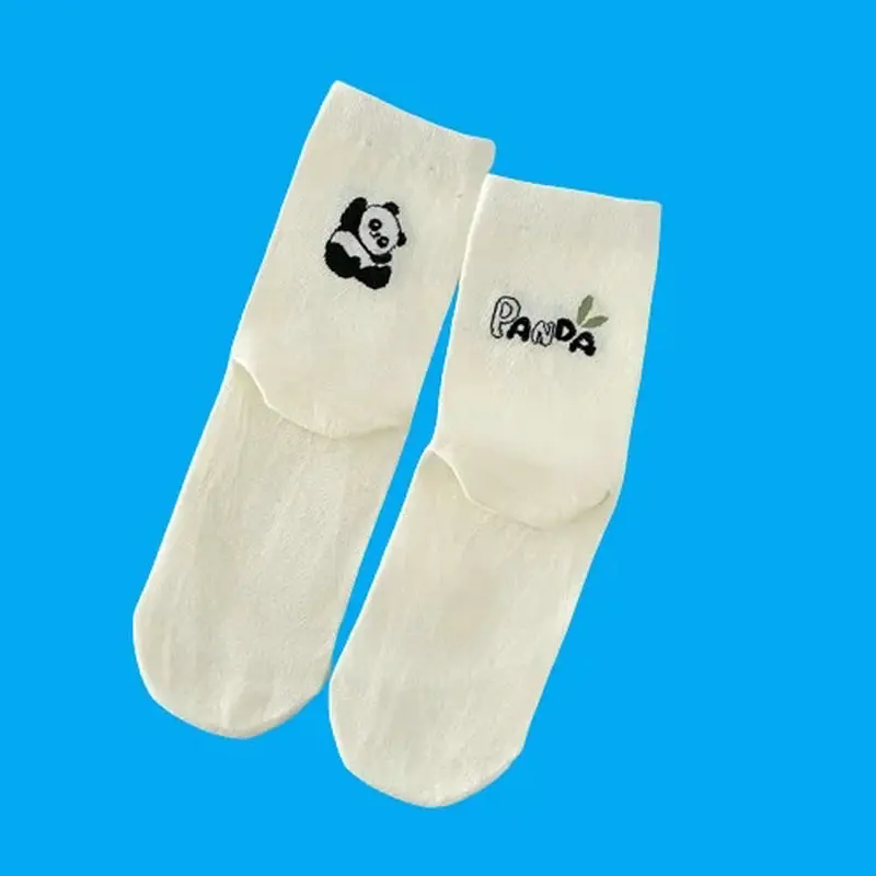 Calcetines finos de algodón para mujer, medias cortas de tubo medio con personalidad, para celebridades de Internet, primavera y verano, 3/6 pares