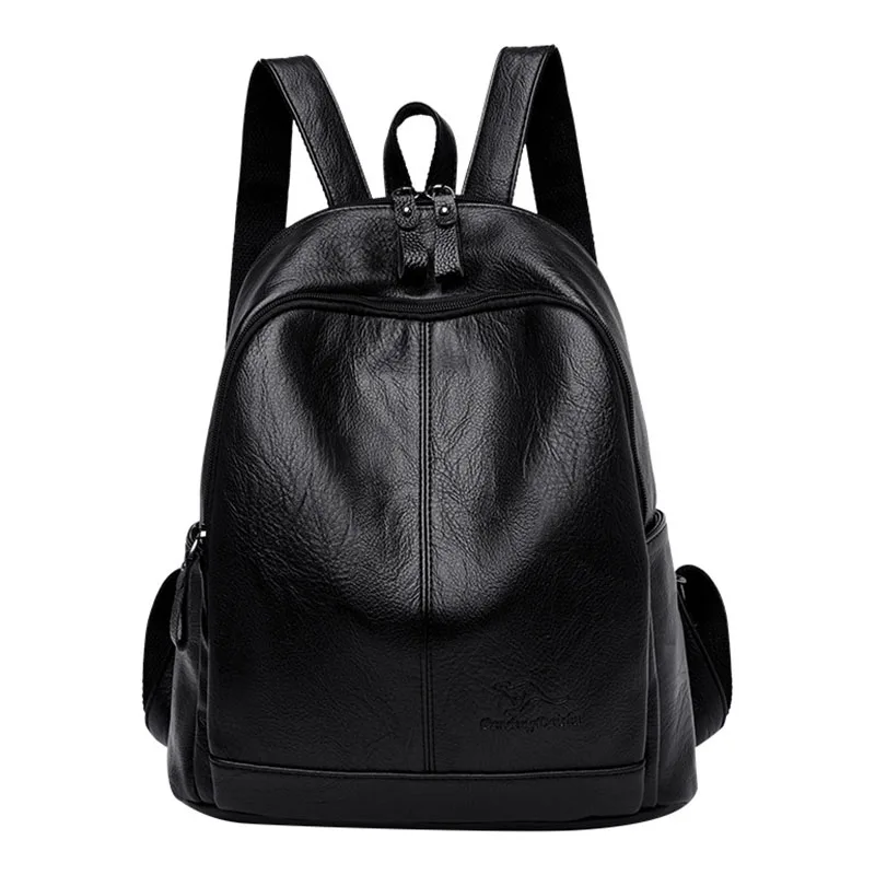 New fashion leather women\'s backpack bag brand travel women backpack leather genuine School bags for girls mochila feminina