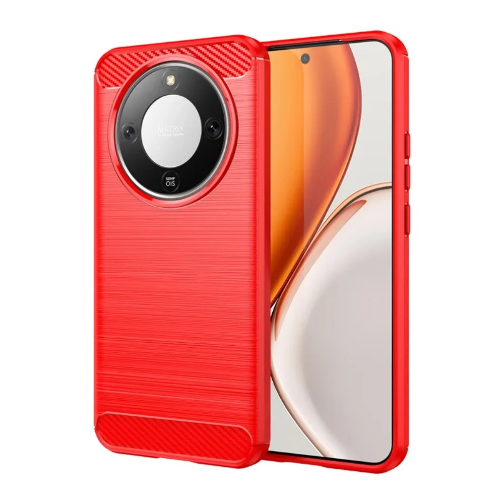 حافظة من السيليكون الناعم بنمط ألياف الكربون لهاتف Honor 500 400 X70i X9D Magic8 Lite 7 Pro غطاء حماية مضاد للصدمات ومضاد للخبط