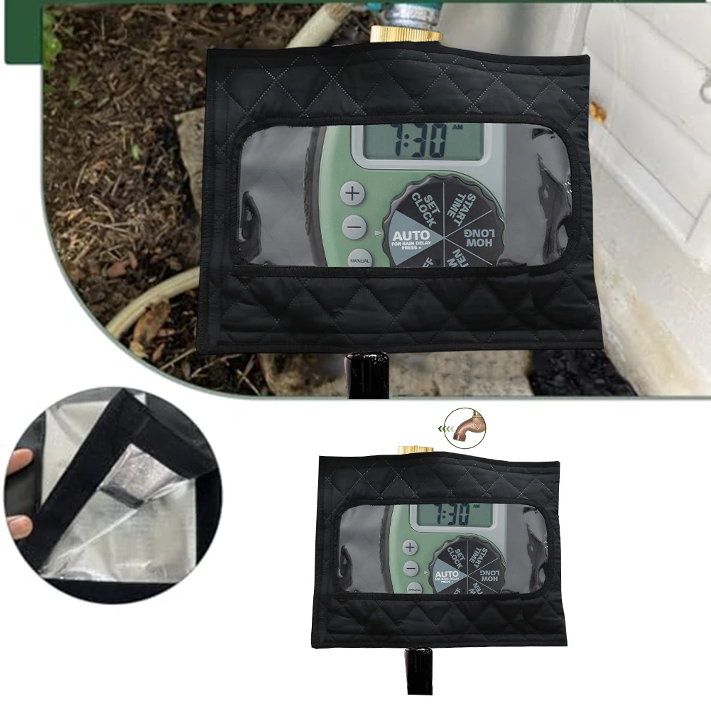 Protective Cover for Hose Faucet Timer with Transparent Front Window Suitable for Outdoor Garden Irrigation Systems