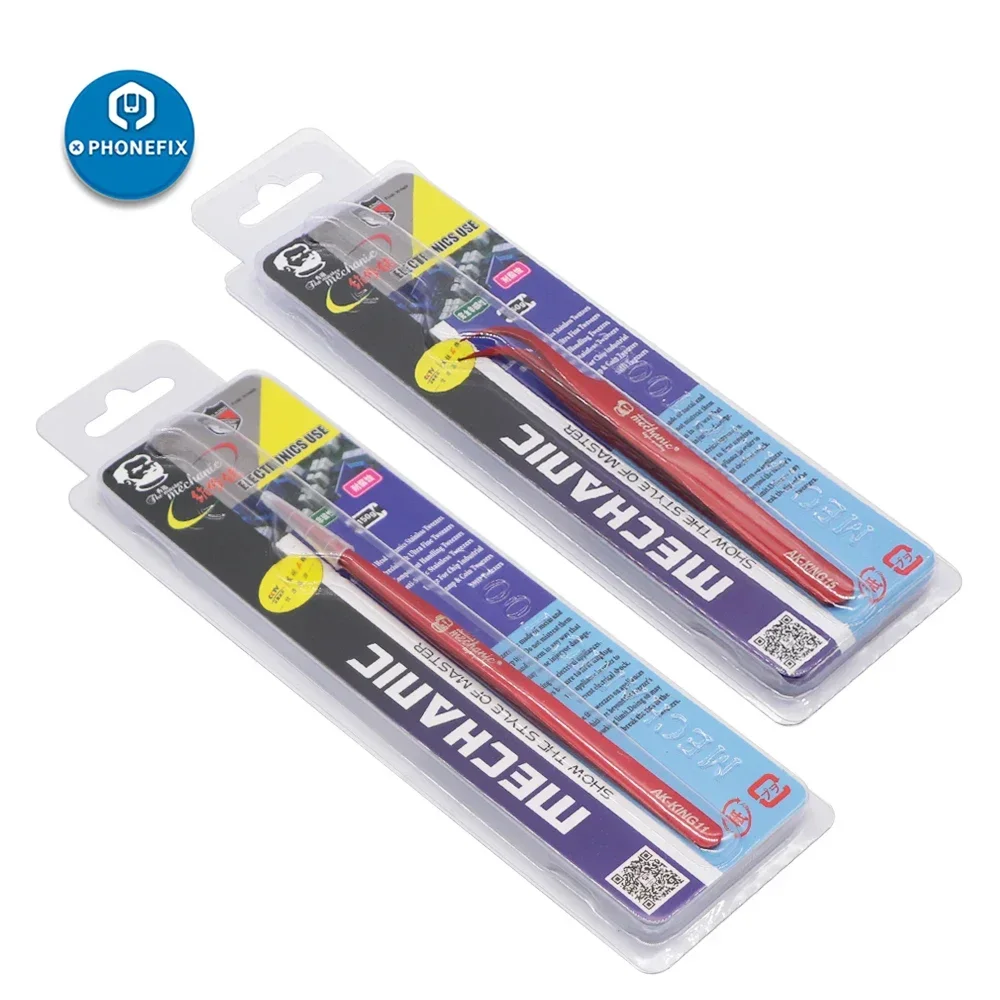 Monteur Pincet Voor Iphone Reparatie Telefoon Moederbord Precisie Gebogen Rechte Pincet Anti-Statische Roestvrijstalen Reparatie Tool