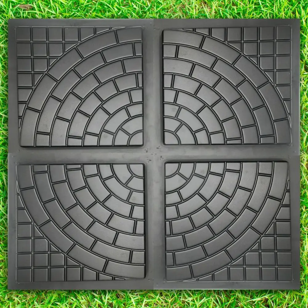 

Набор из 4-х больших форм для брусчатки и тротуарной плитки из бетона для сборных конструкций и дорожек