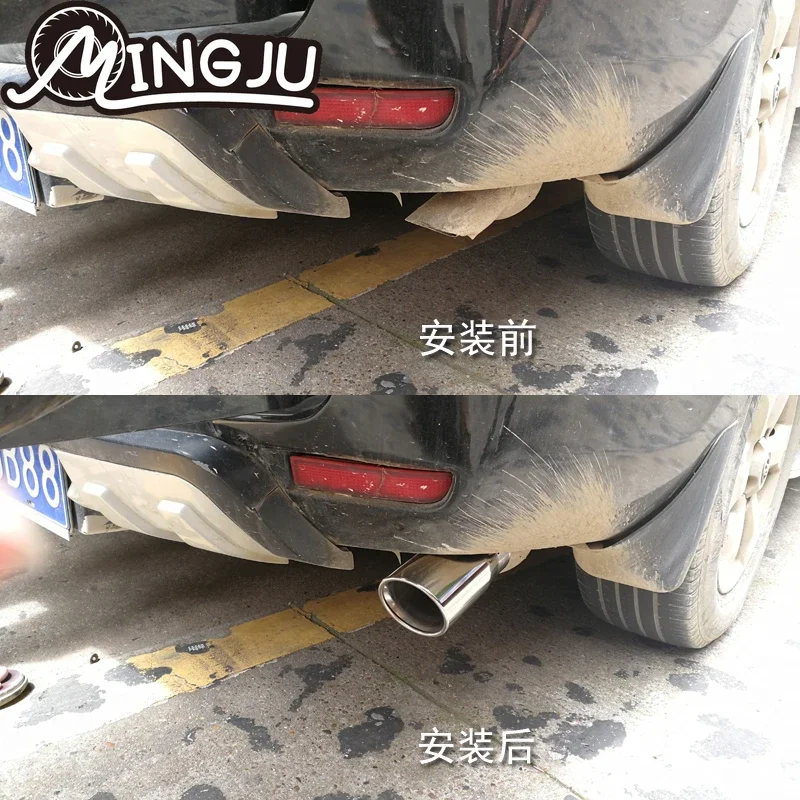 Car stainless steel exhaust pipe muffler for Toyota RAV4 2009 10 11 12 13 14 15 16 17 2018  car accessories Auto parts view 2