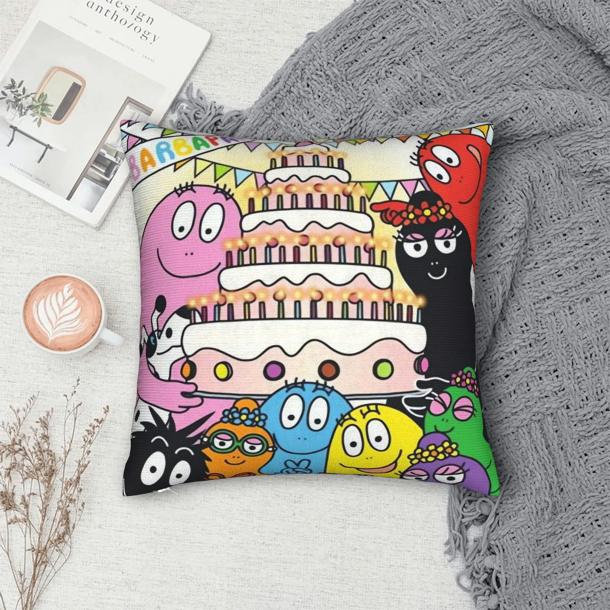 Pillow Case Barbapapa Barbamama Soft  Pillow Cover For Sofa Car Home Decor Novelty Pillowcases