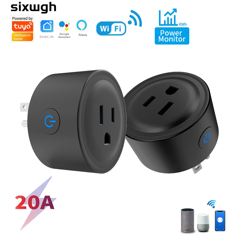 

Tuya WiFi Smart Plug With American Socket - Compatible With Alexa Remote Control Timer And Voice Assistant